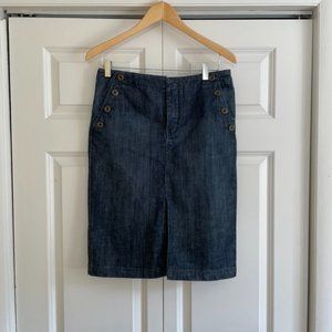 Denim pencil skirt
